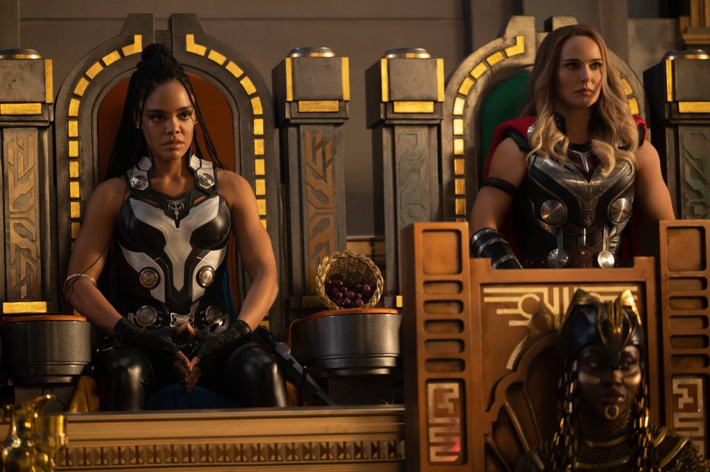 thor-amor-trovao-natalie-portman Tessa Thompson e Natalie Portman em