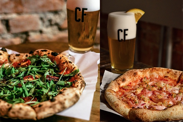 As pizzas Havaiana e cuesta azul, da Câmara Fria As pizzas Havaiana e cuesta azul, da Câmara Fria