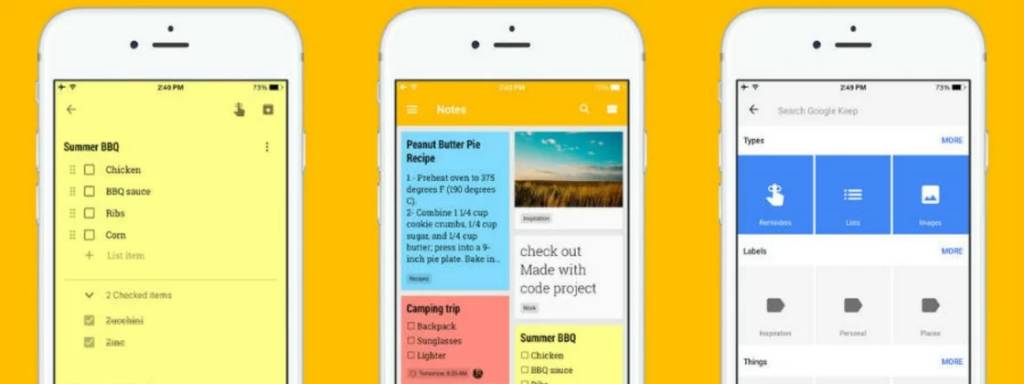 aplicativos de organização – google keep aplicativos de organização – google keep