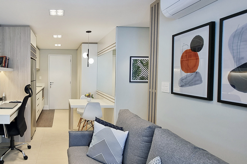 Com 34m², esse estúdio foi decorado com base em análise corporal