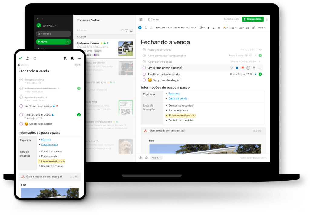 aplicativos de organização – evernote