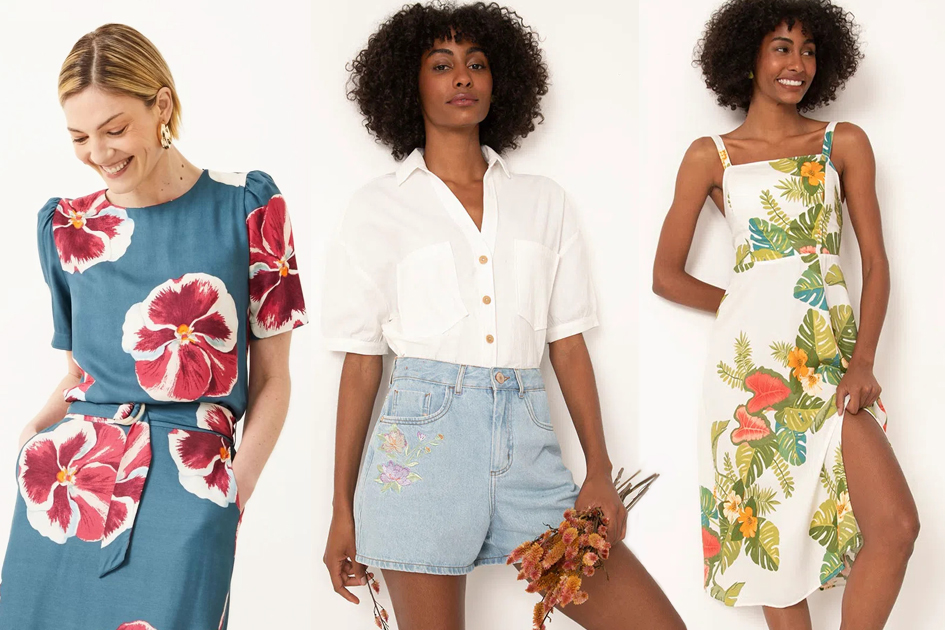 selecao de estampas florais