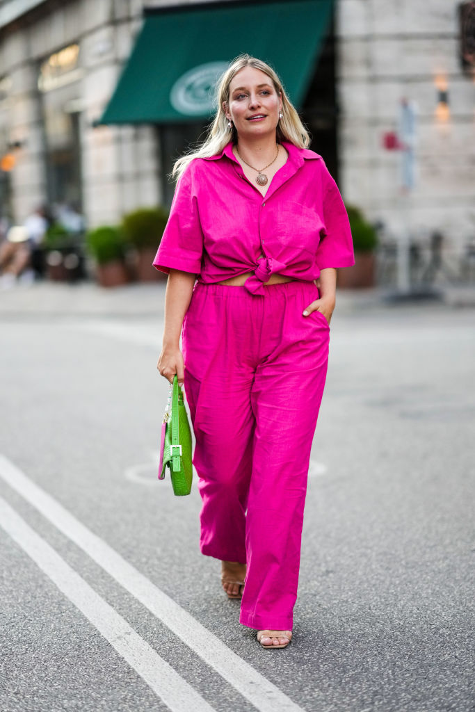 cores vibrantes no look – rosa e verde cores vibrantes no look - rosa e verde