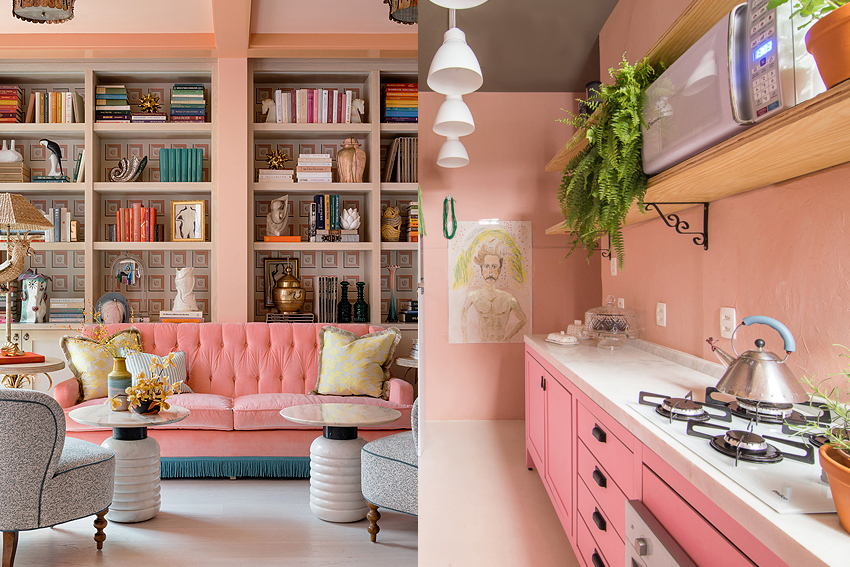 montagem barbiecore na decoração