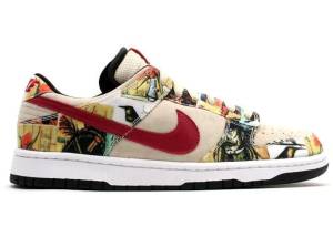 Tênis Nike Dunk-Paris Com gravuras do famoso gravuras do famoso pintor expressionista francês Bernard Buffet, o valor de mercado desse modelo é de R$ 2 milhões.