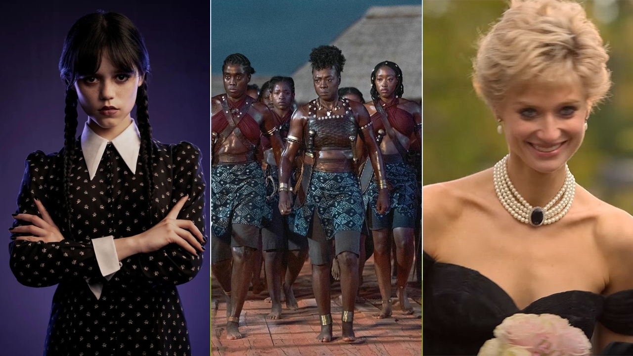 "Wandinha", "A Mulher Rei" e "The Crown" estão entre as principais estreias do mês.