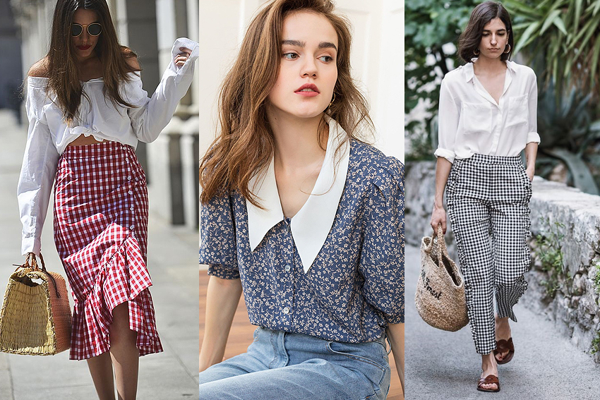 Tendências românticas: estampa vichy e big collar estão de volta