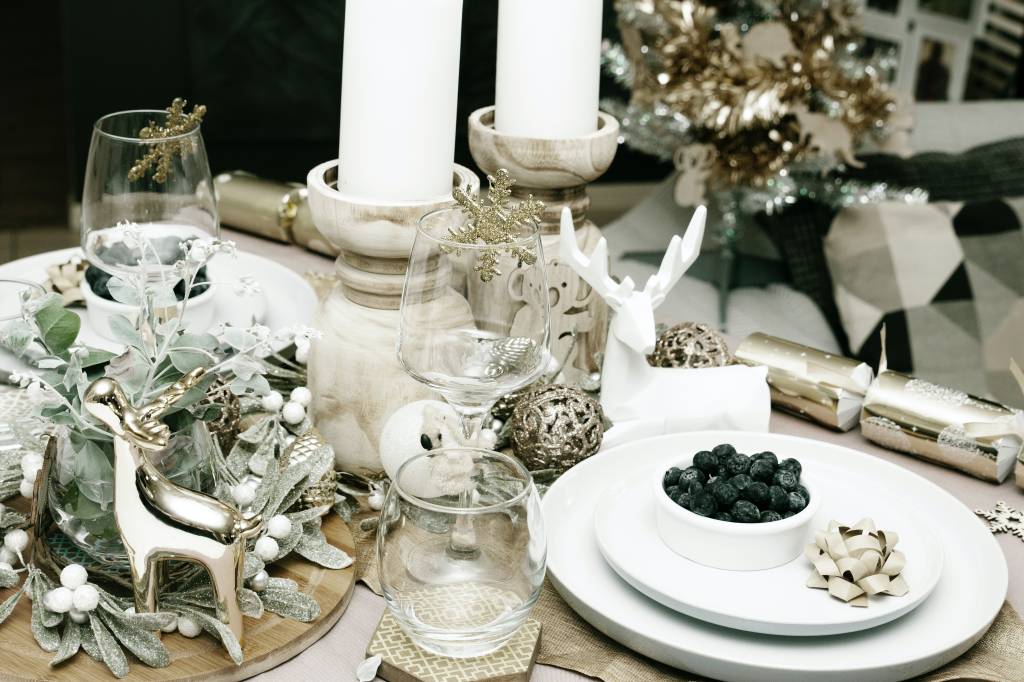 Decoração de mesa para o Ano-Novo Decoração de mesa para o Ano-Novo