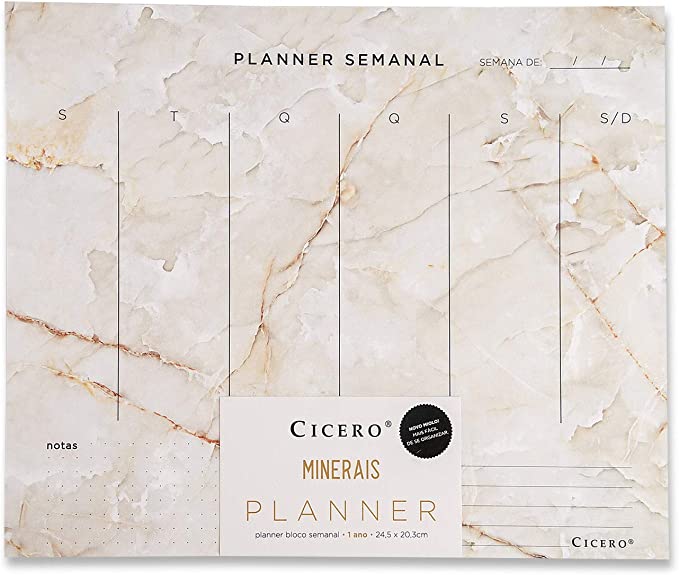 Planner Bloco Semanal Minerais