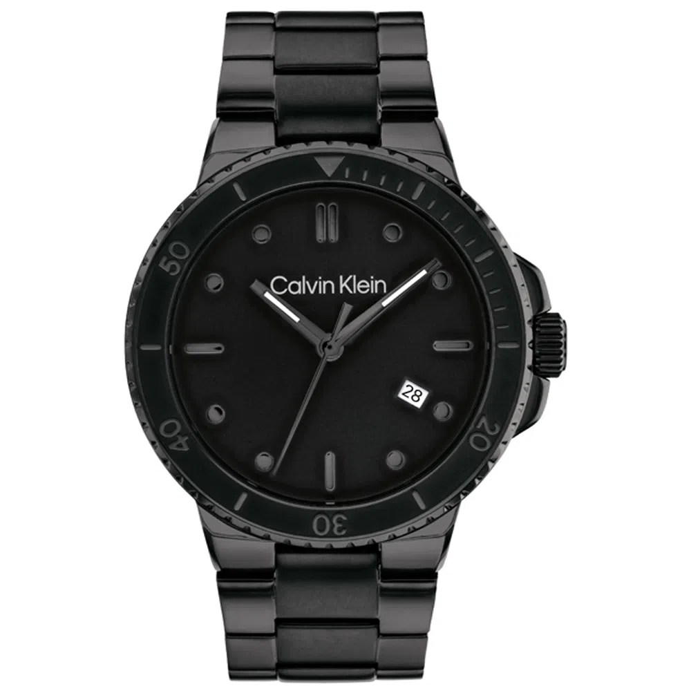 relógio preto calvin klein