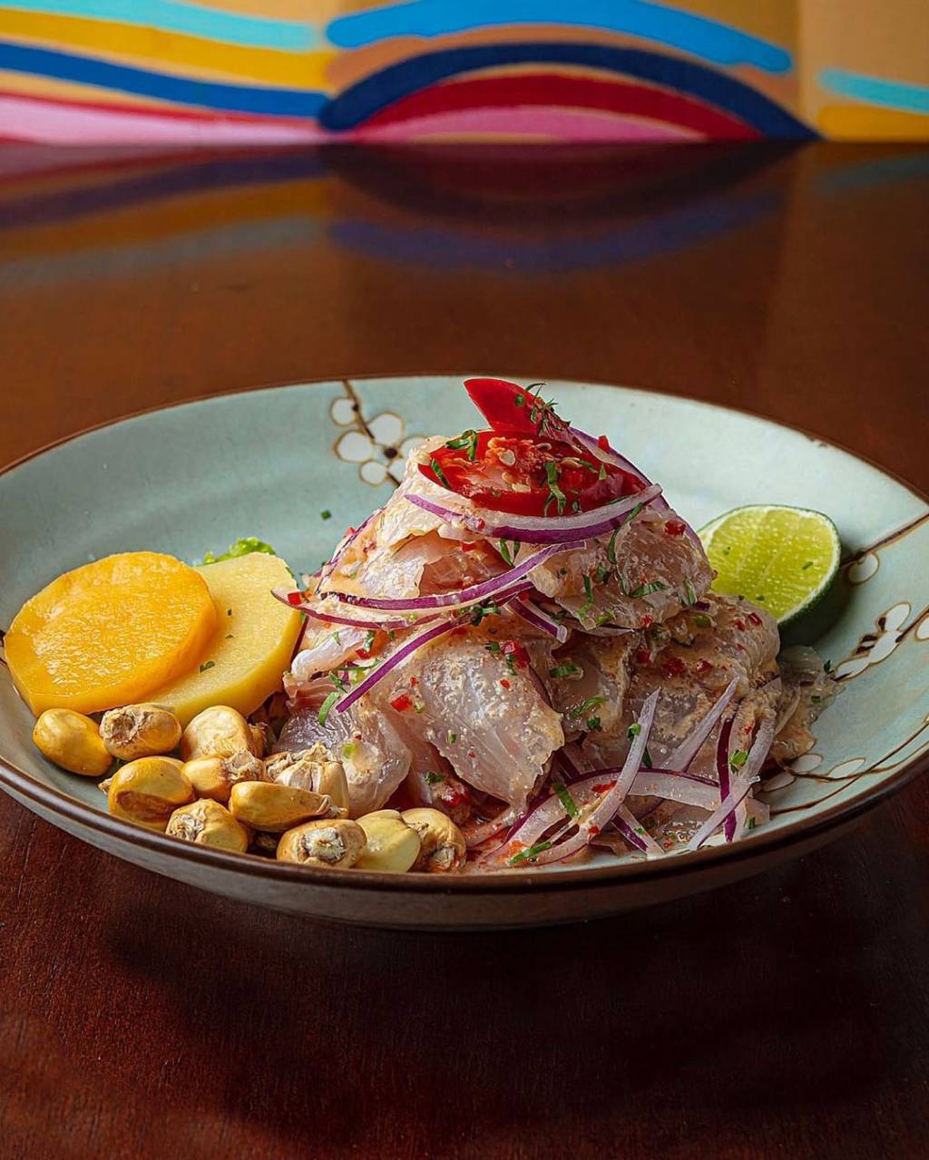 Riconcito Peruano O ceviche clássico servido no Riconcito Peruano