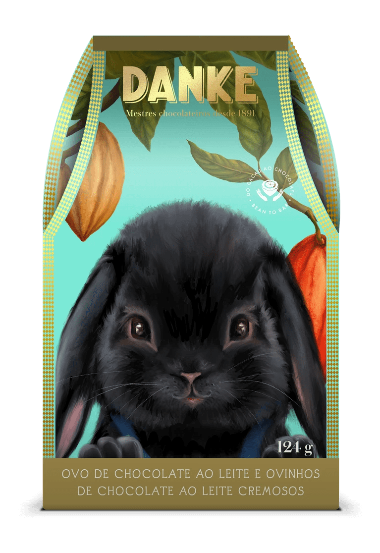 Danke – Ovo de chocolate ao leite com miniovinhos Danke - Ovo de chocolate ao leite com miniovinhos