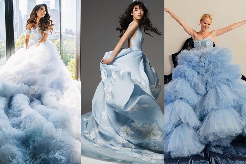 vestido de noiva azul 2023
