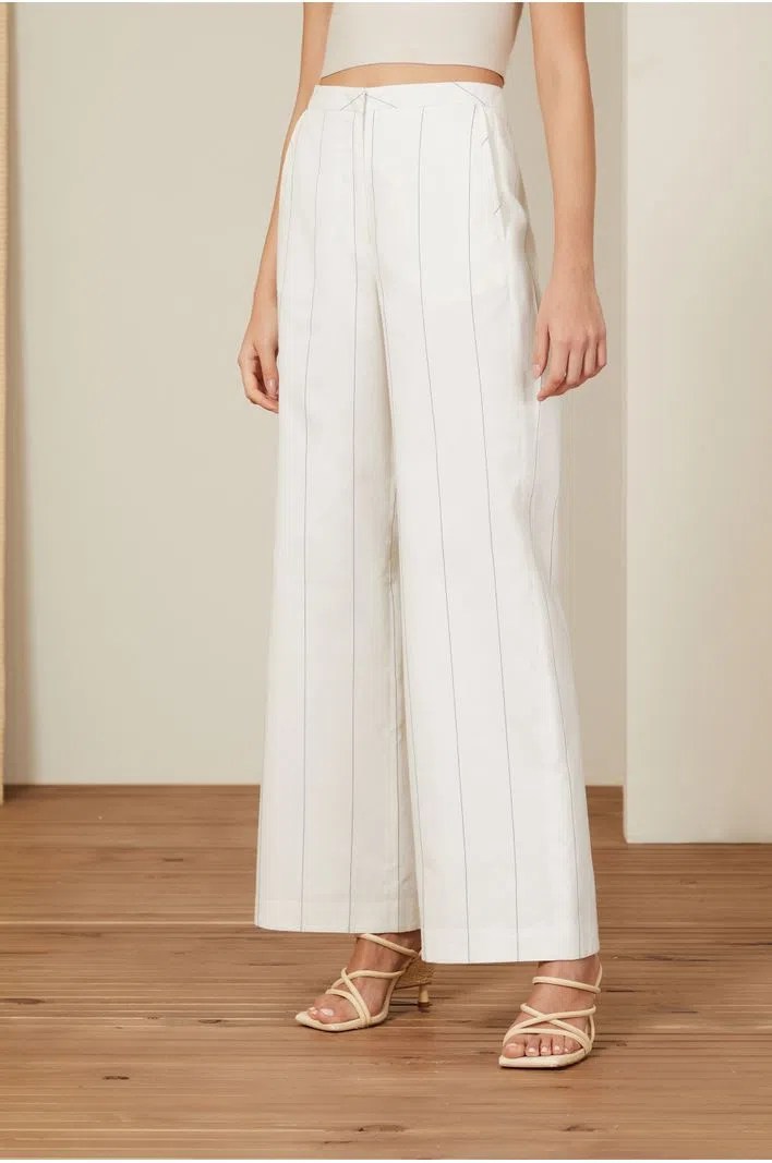 calça listrada