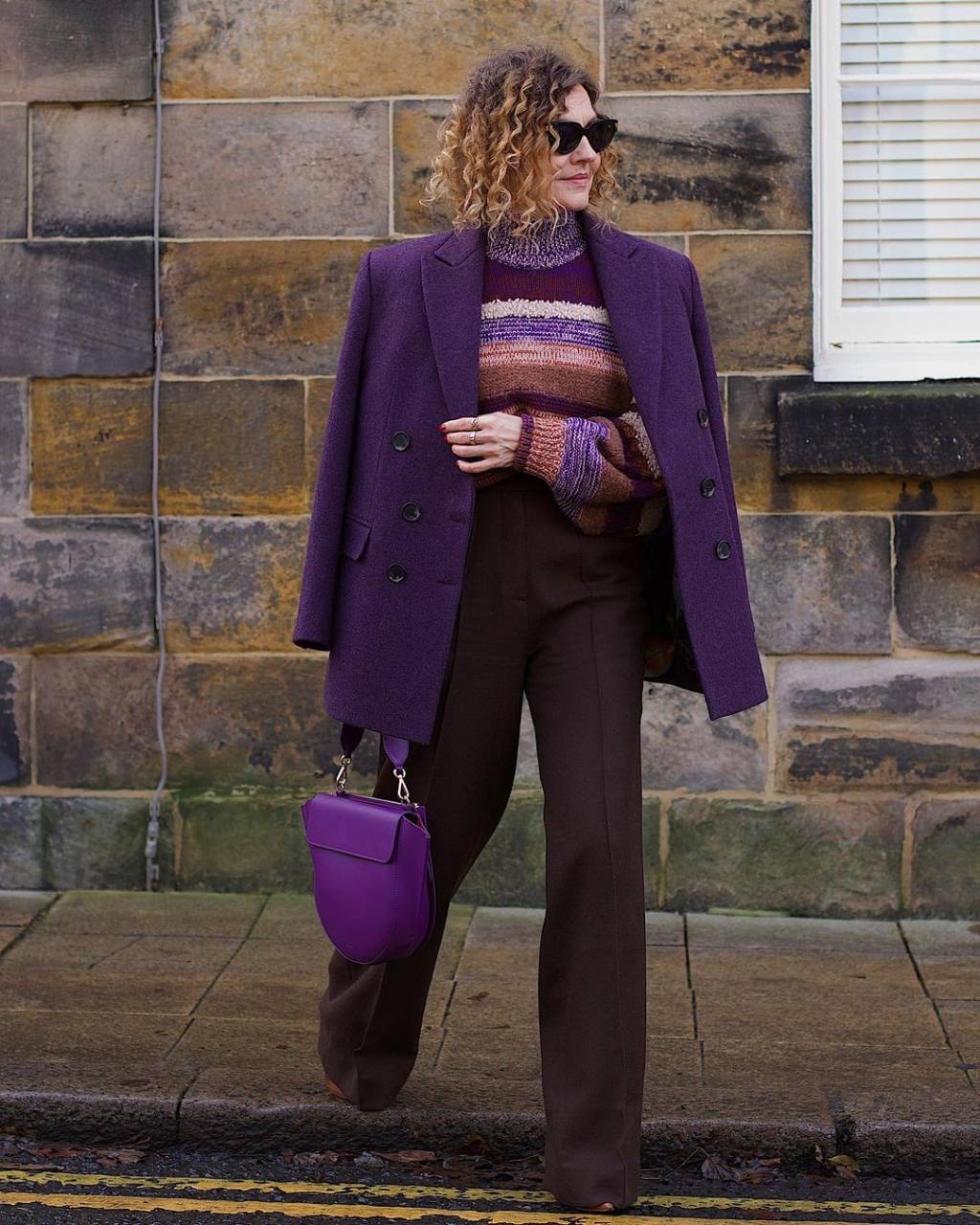 Look com roxo Look com roxo
