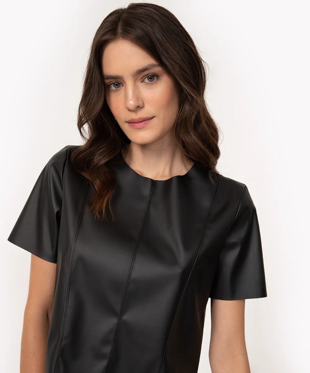 blusa de couro