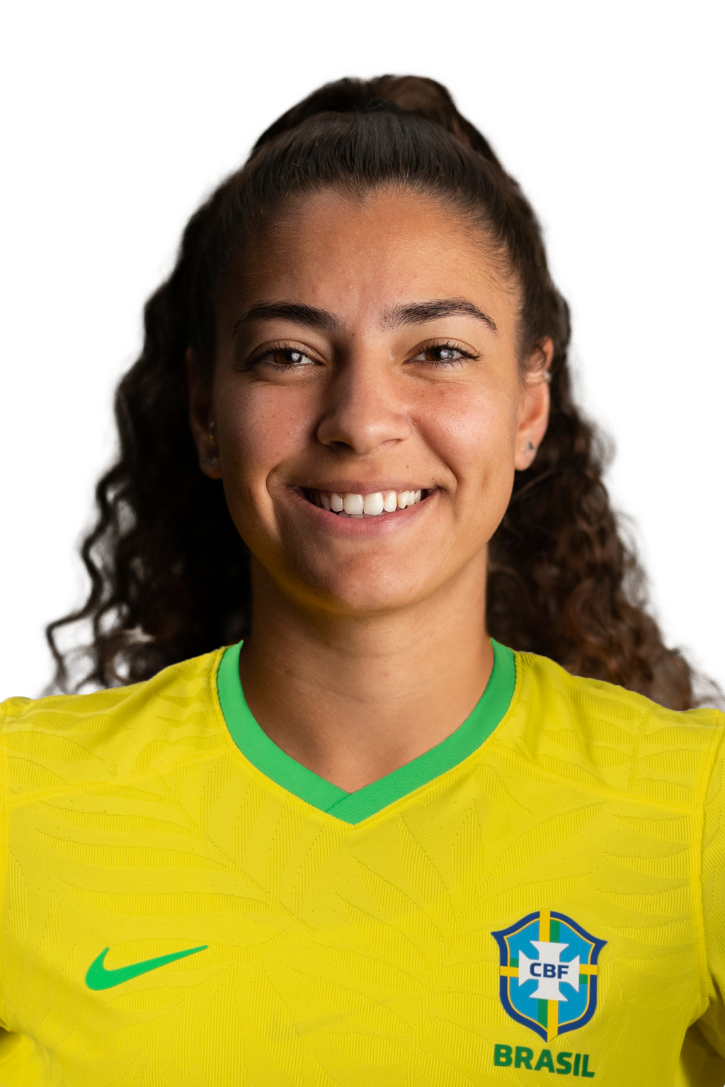 Angelina, jogadora da seleção brasileira de futebol.