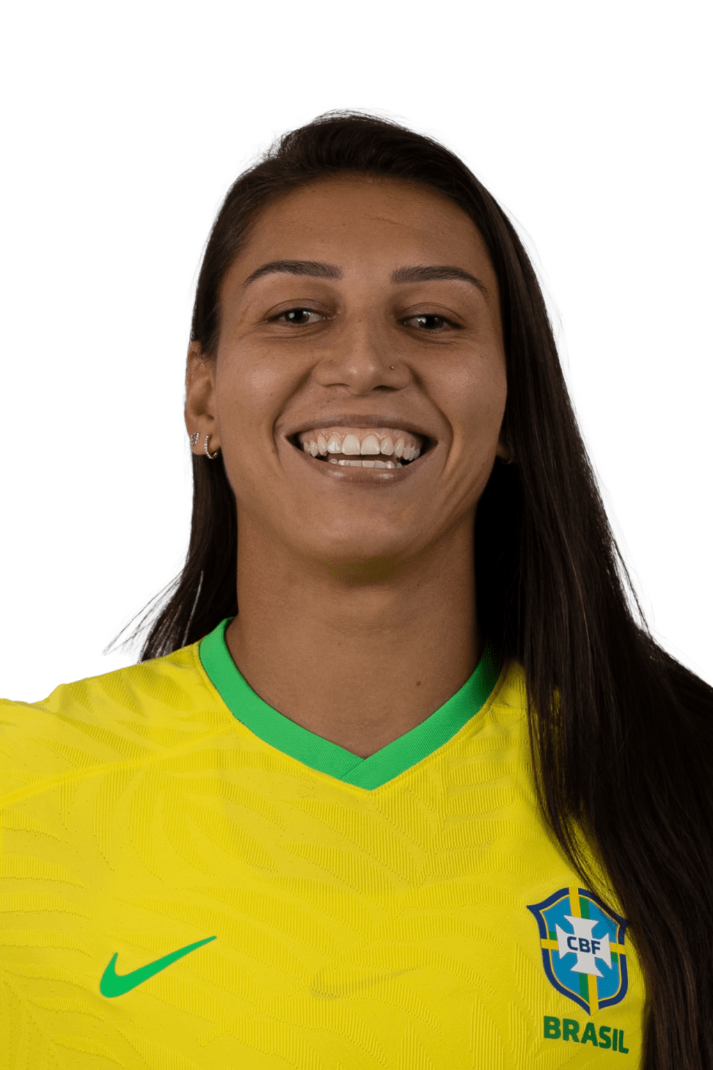 Beatriz Zaneratto_3x4_SEM FUNDO Beatriz Zaneratto, jogadora da seleção brasileira de futebol.