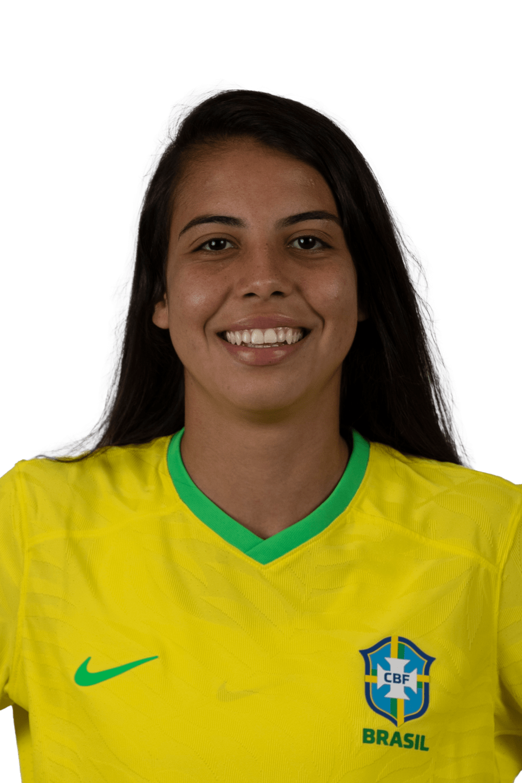 Lauren_3x4_SEM FUNDO Lauren, jogadora da seleção brasileira de futebol.