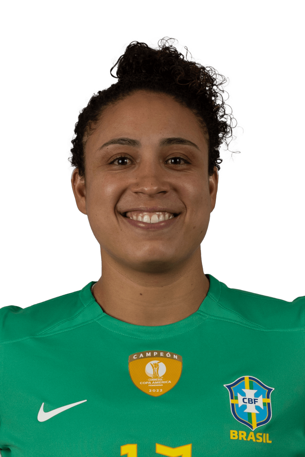 Leticia Izidoro_3x4_SEM FUNDO Leticia Izidoro, jogadora da seleção brasileira de futebol.