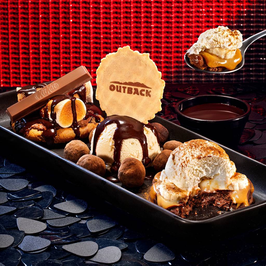 Outback – Popstars Trio Os restaurantes Outback trazem a novidade Popstars Trio para o cardápio de sobremesas