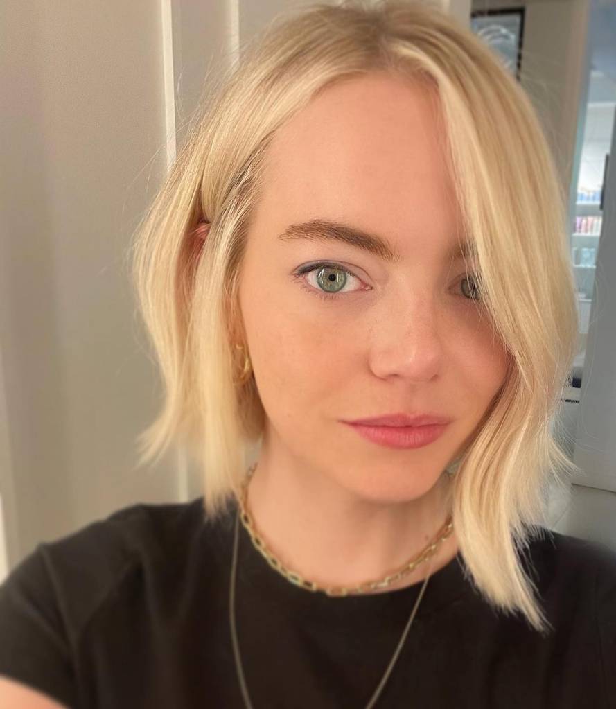EmmaStone-novo-visual-loira Emma Stone loira