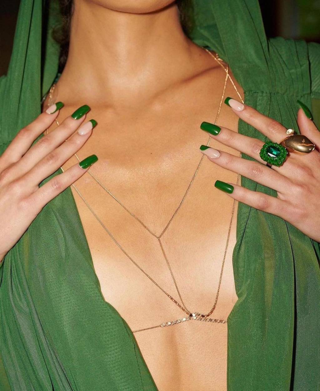 nail-art-verde-semana-moda nail-art-verde-semana-moda