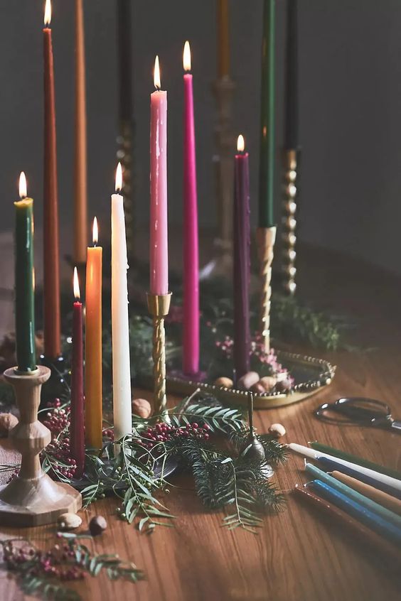 Decoração de mesa para o Natal