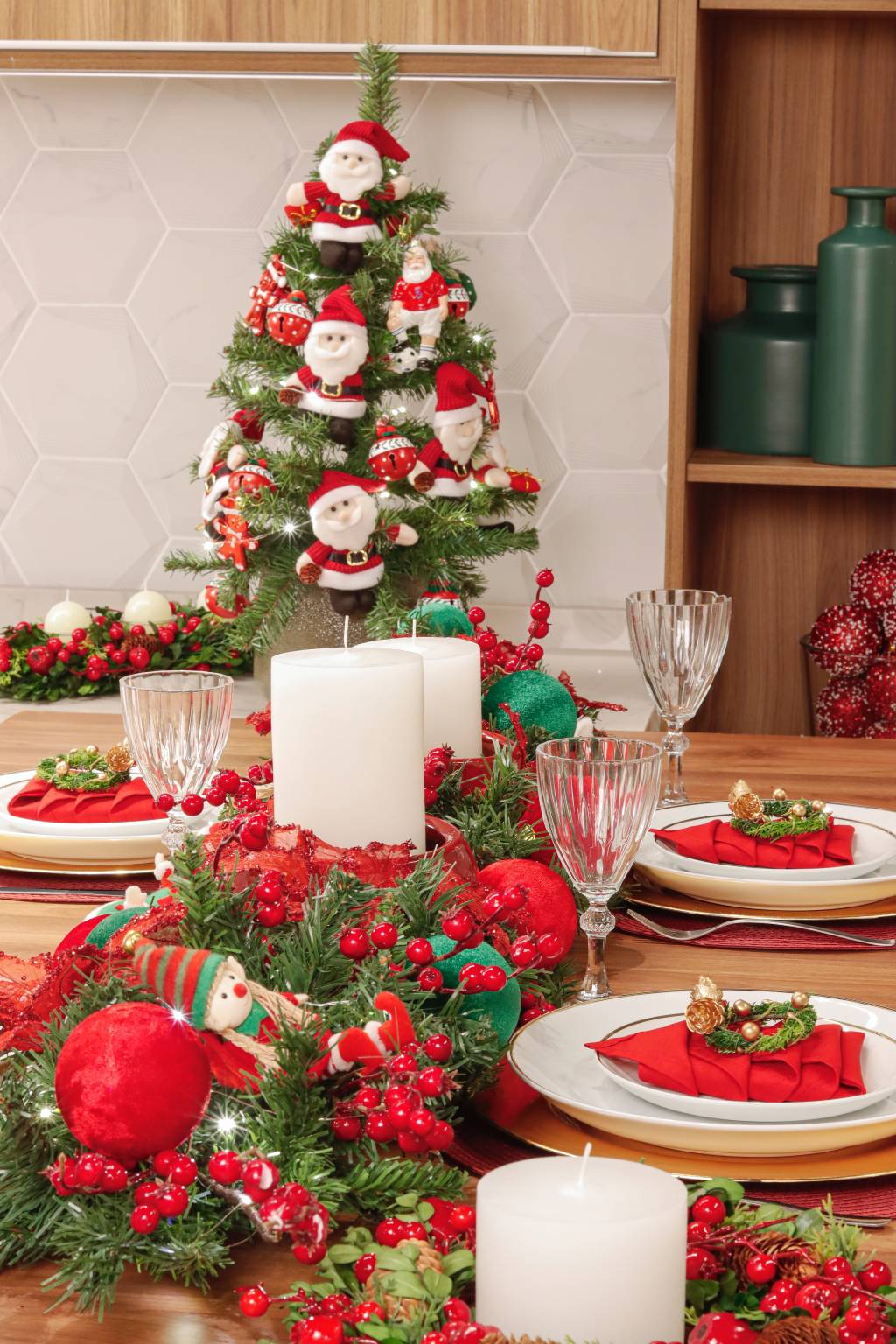 Ideia para uma mesa de Natal mais clássica Ideia para uma mesa de Natal mais clássica