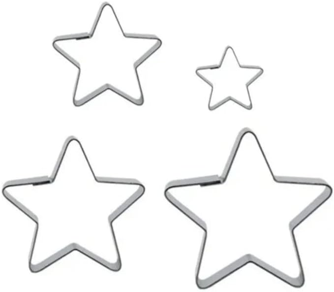 lancheira divertida Cortador Estrela Com 4 Peças