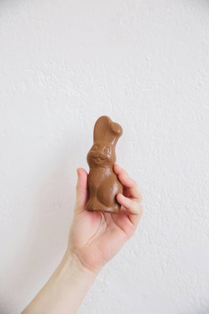 Coelho em formato de chocolate