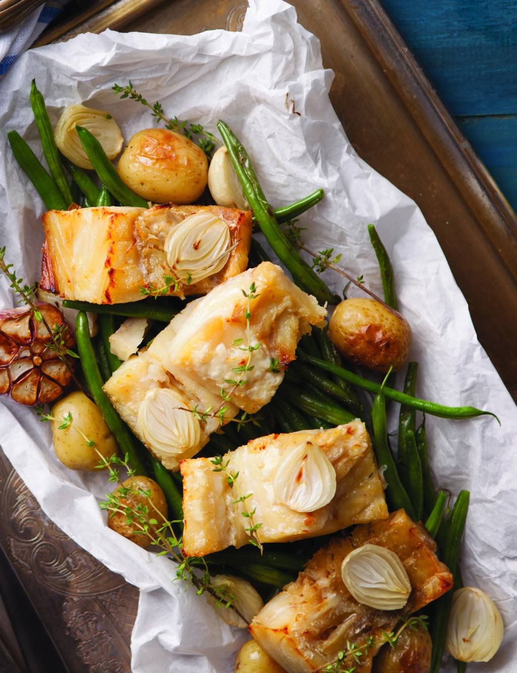 Bacalhau com vagem holandesa