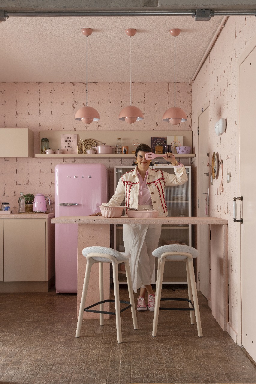 cozinha-rosa-retro-juliana-pippi Cozinha rosa retrô - Juliana Pippi
