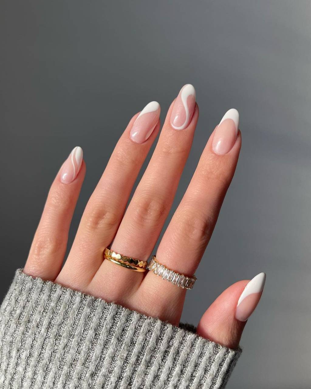unha-branca-desing-abstrato Nail art feminina