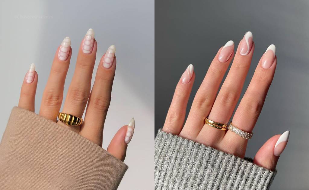 11 unhas brancas e delicadas para transmitir sofisticação