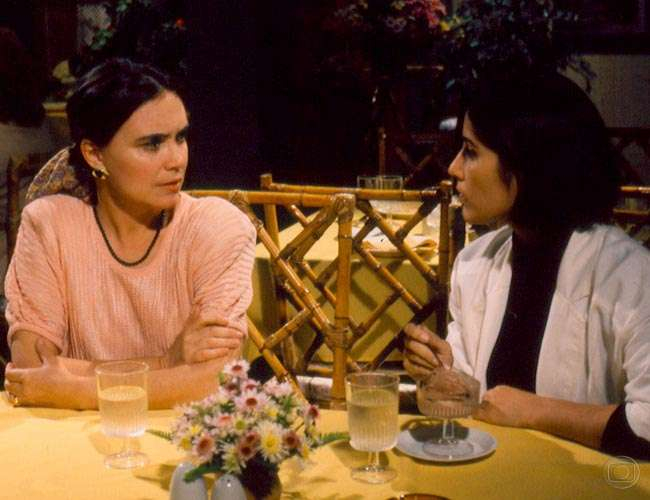 maes-novelas-raquel-vale-tudo Raquel (Regina Duarte) não tinha uma relação fácil com a filha Maria de Fátima (Glória Pires) em