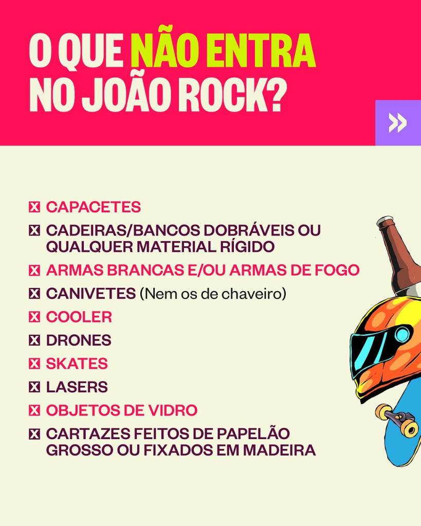 festival-joao-rock-não-pode-levar Lista de itens proibidos para entrar no Festival João Rock