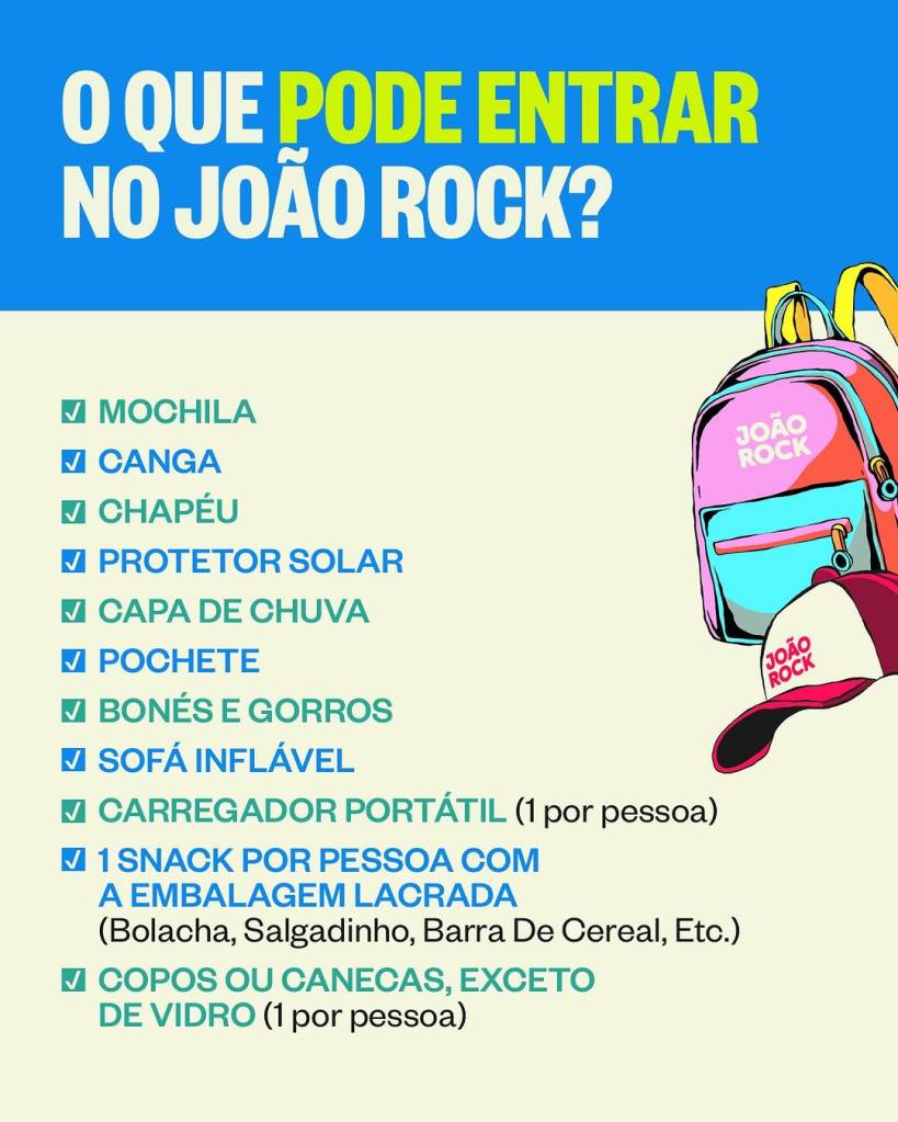 festival-joao-rock-pode-levar Protetor solar, capa de chuva e até sofá inflável estão liberados