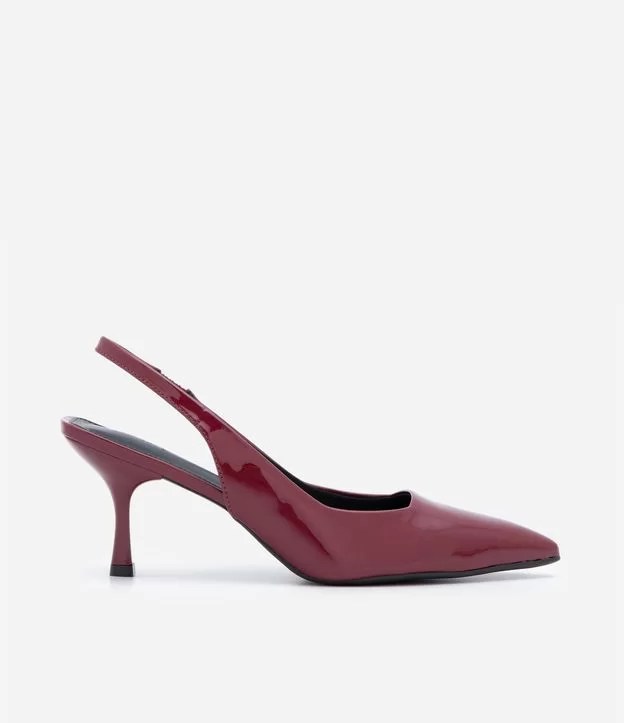 salto slingback vinho