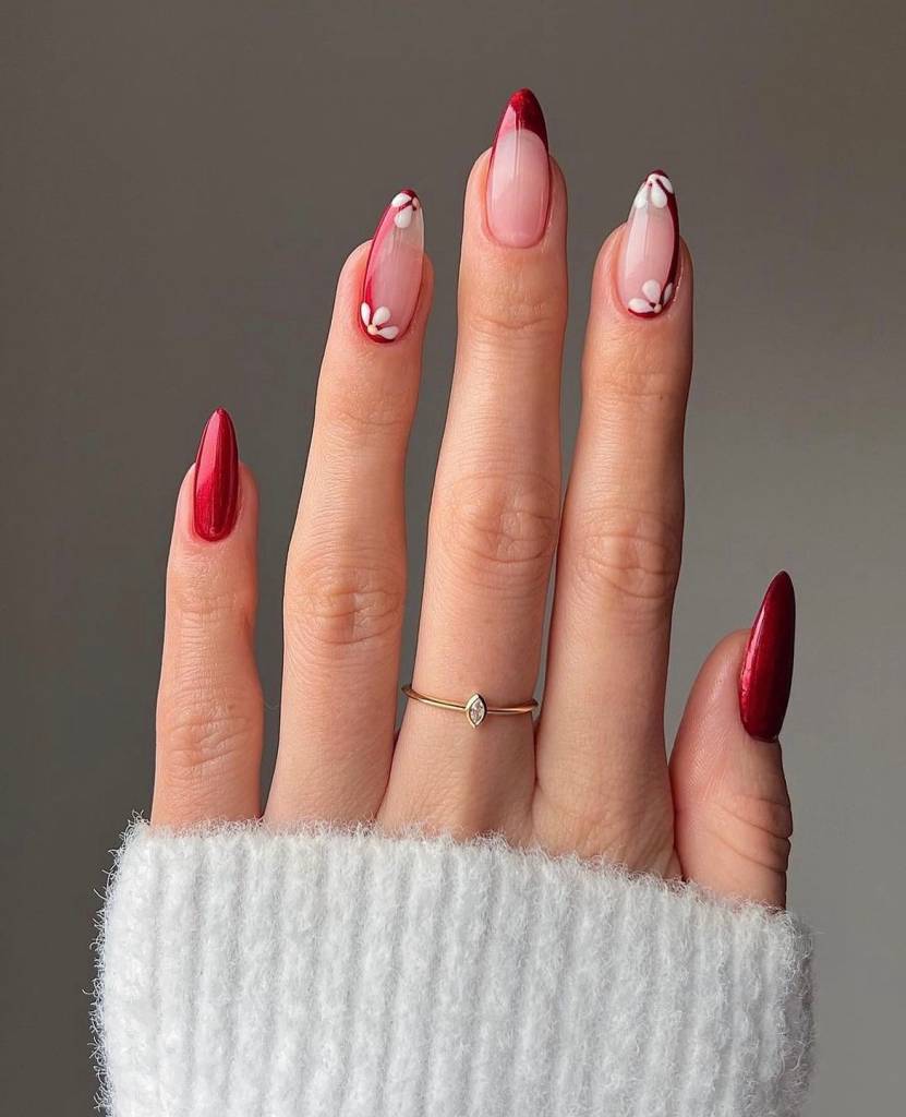 unhas-vermelhas-elegantes-para-inspirar-metalizado unhas vermelhas e elegantes