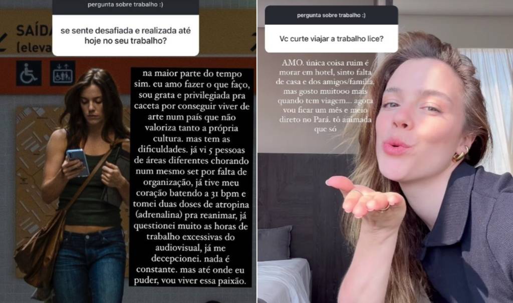 alice-wegmann-trabalho Alice Wegmann respondeu a curiosidades dos fãs as redes sociais e revelou que já precisou ser reanimada no set