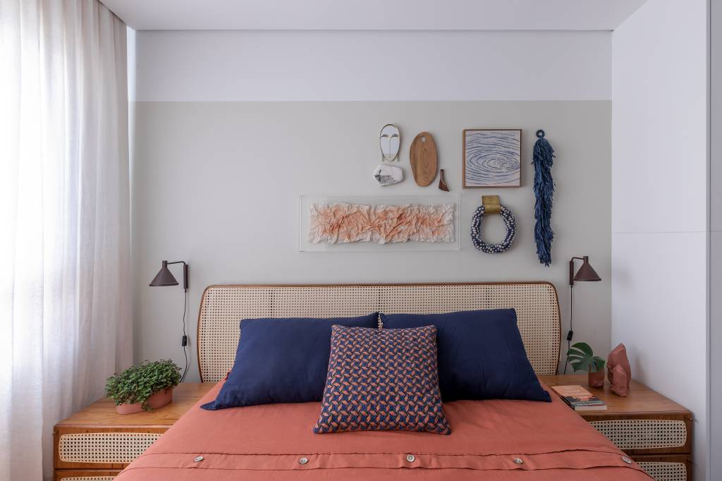 decoracao-quarto-casal-Projeto Beatriz Quinelato Ideais de decoração para quarto de casal