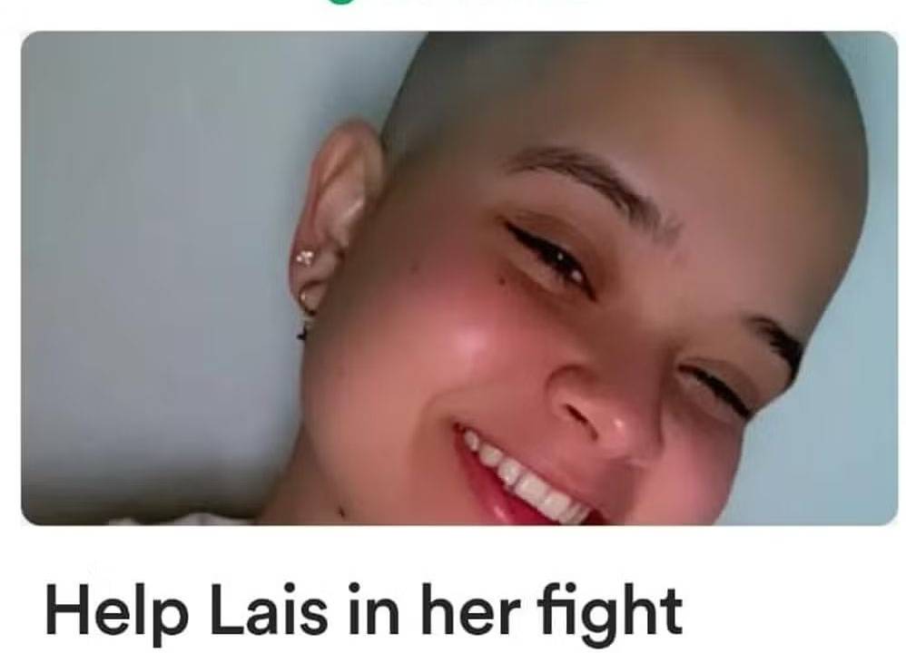 Página da vaquinha de Laís no GoFundMe
