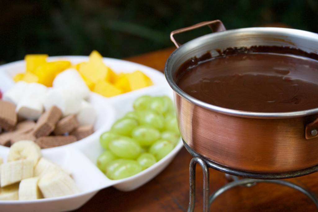 Fondue de chocolate do restaurante Pé de Manga