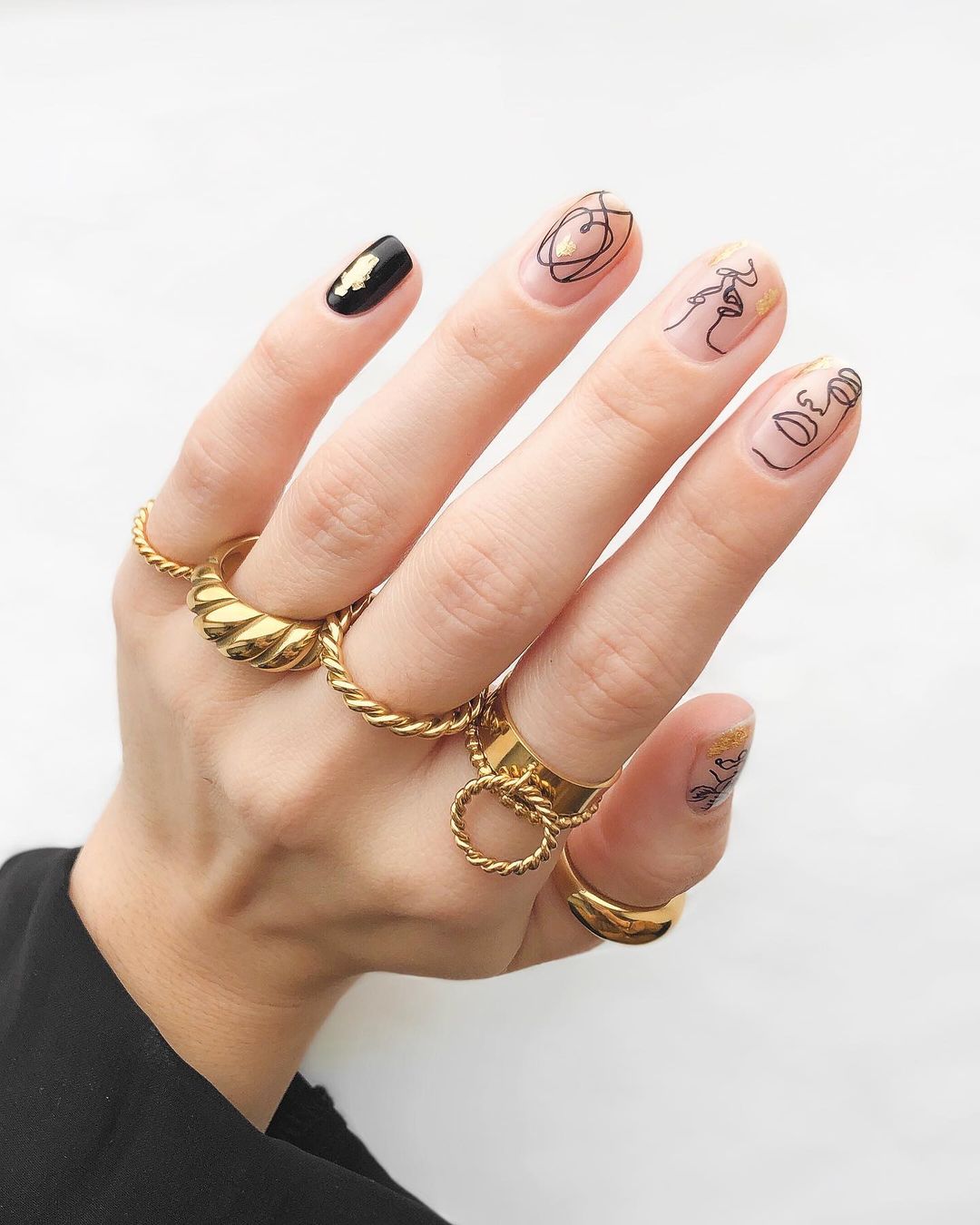 Unhas pretas elegantes