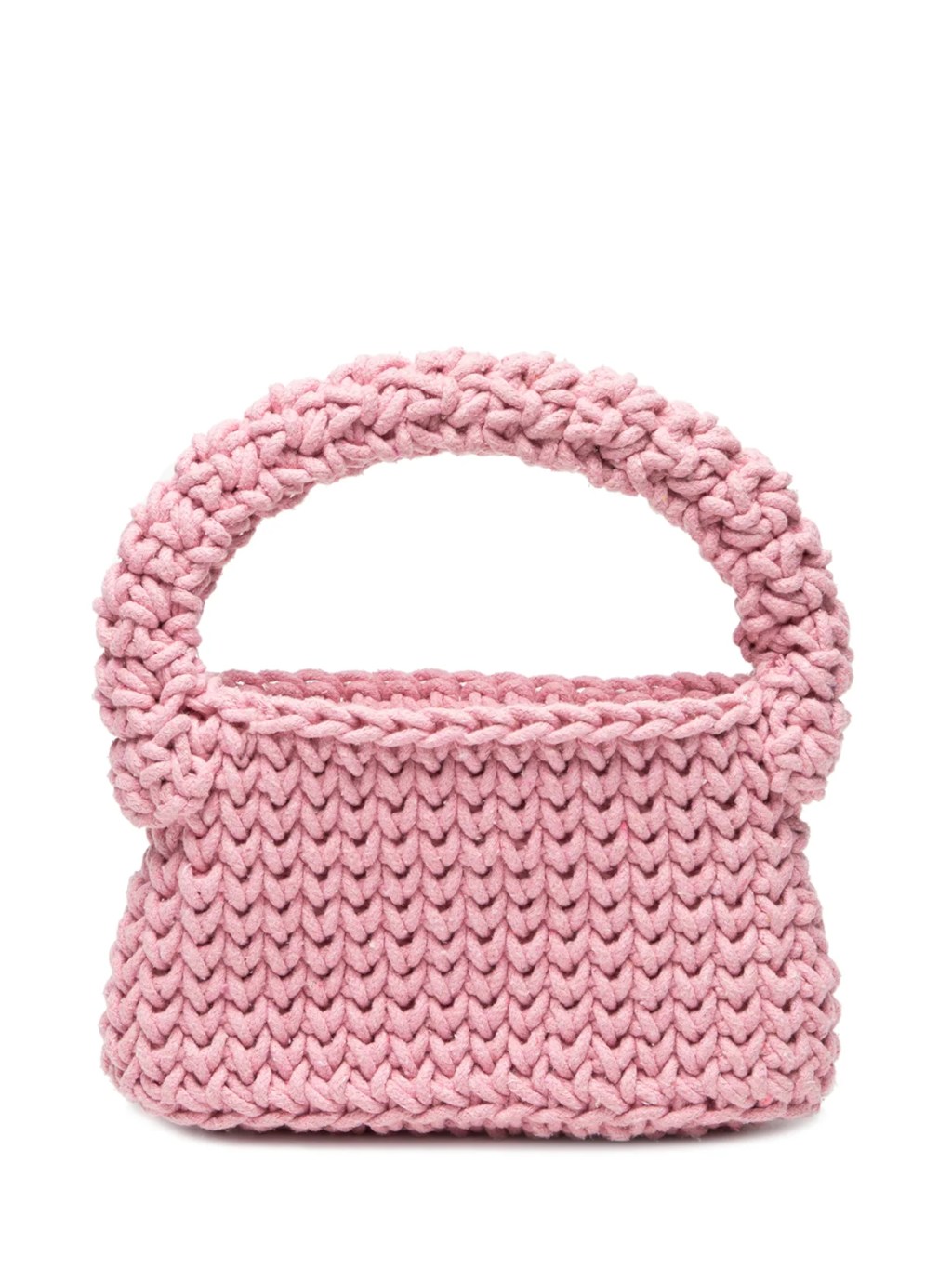 Bolsa de crochê rosa
