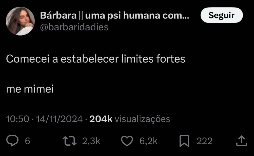 me-mimei-estabelecer-limites Trend explora perspectivas sérias sobre relacionamentos