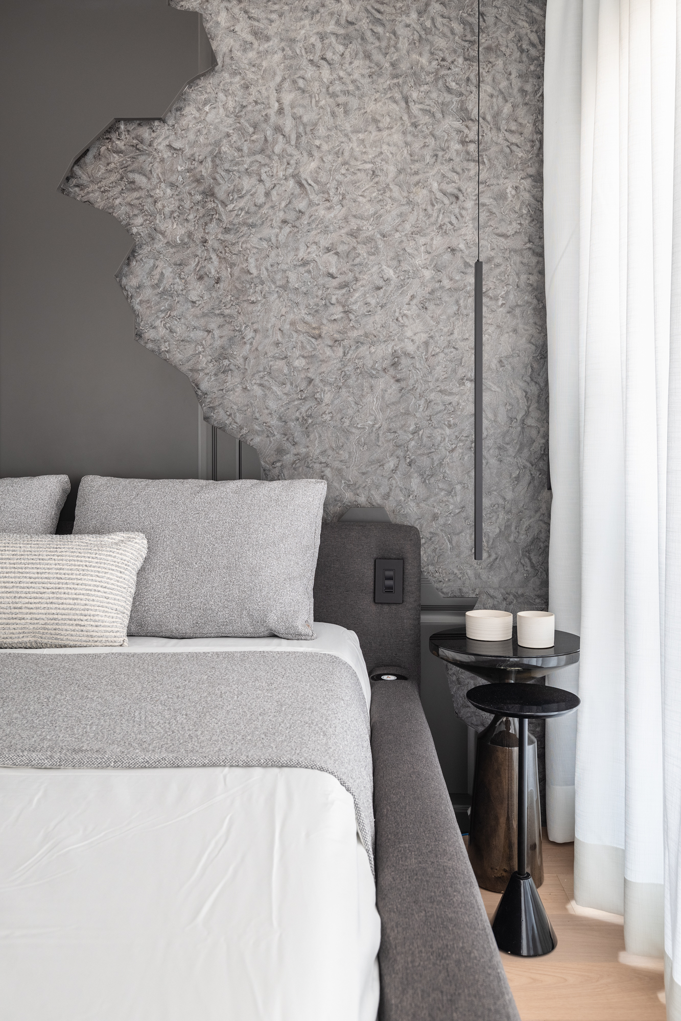 Decora&ccedil;&atilde;o com parede texturizada
