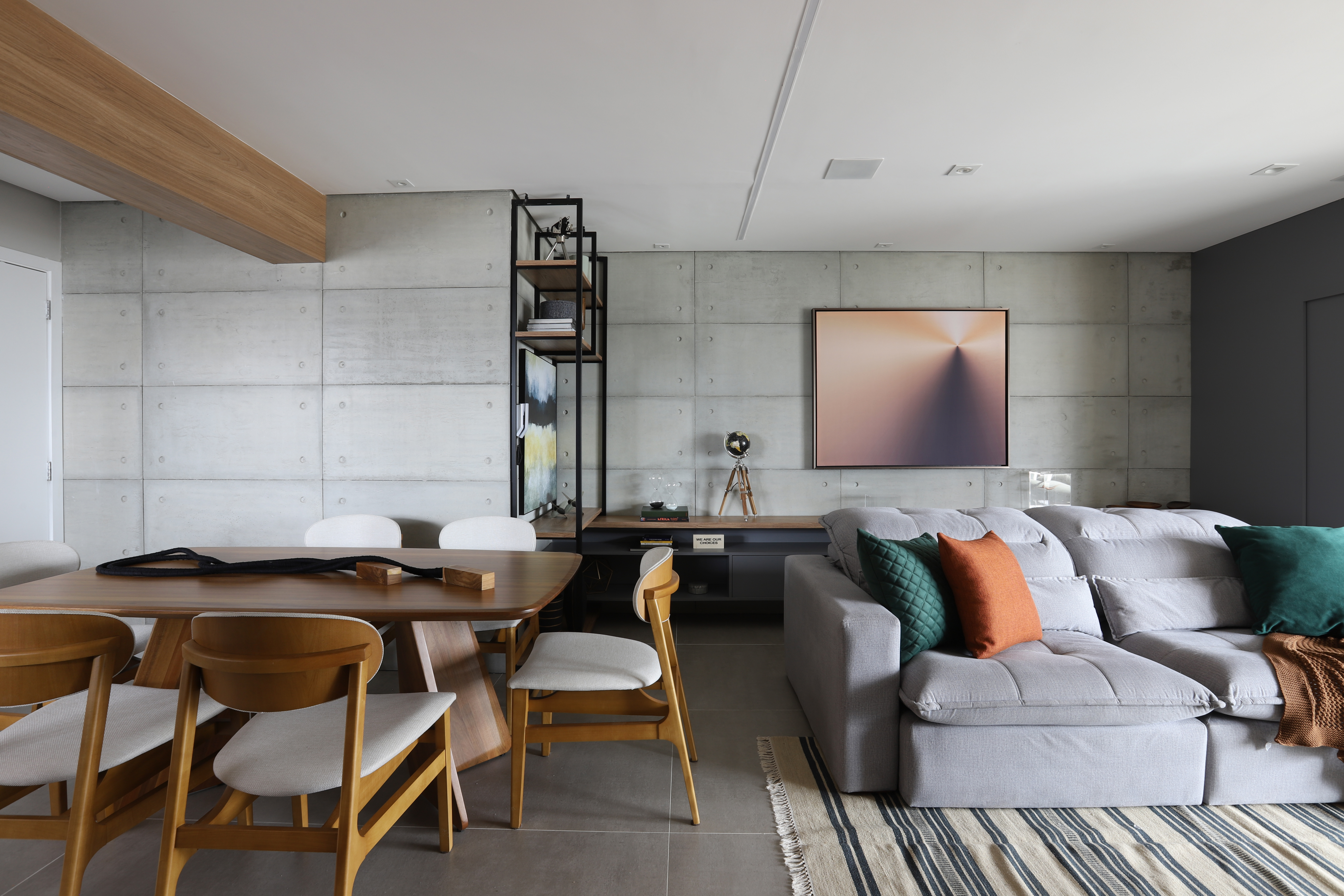 Decora&ccedil;&atilde;o com parede texturizada