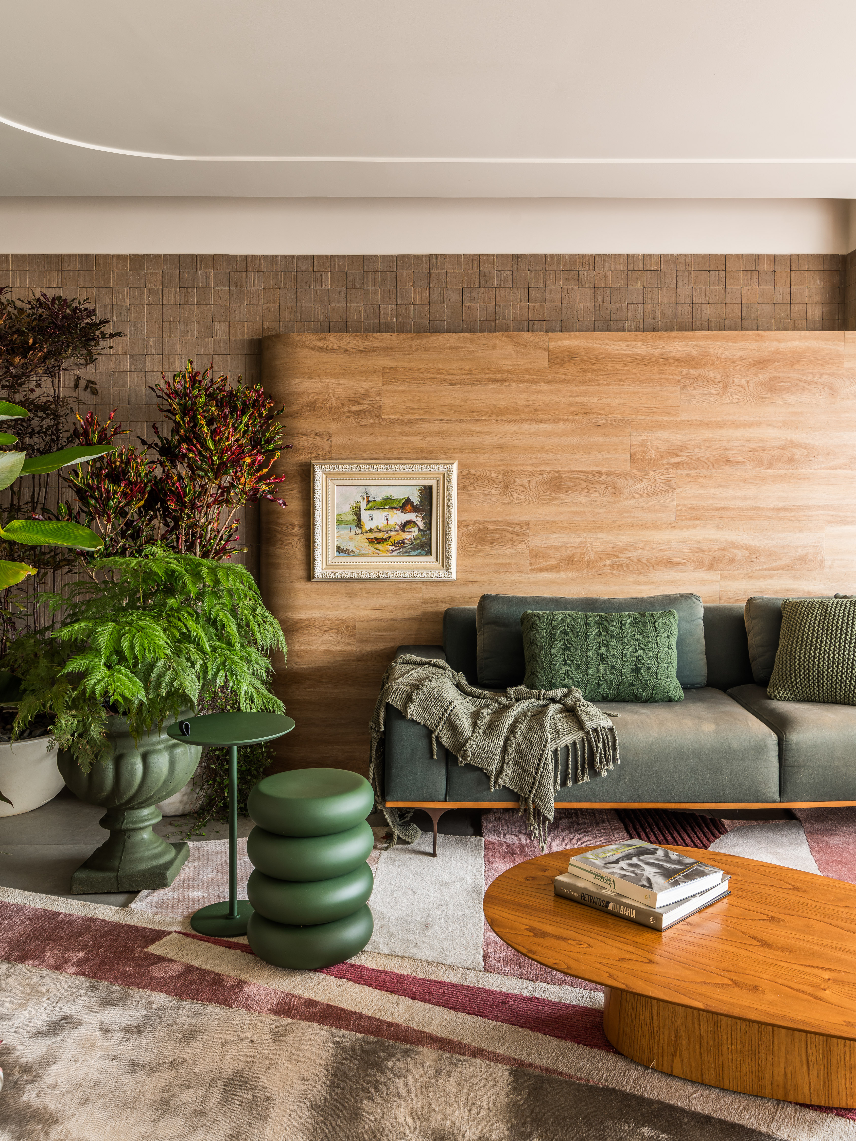 Decora&ccedil;&atilde;o com parede texturizada